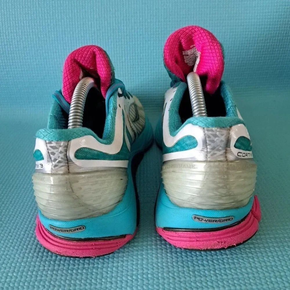 Saucony Cortana 3 Running Shoes White Blue‎ Pink Women’s Size 7.5
